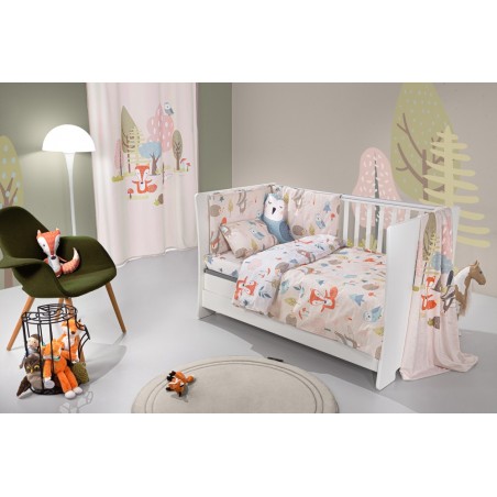 Σετ Σεντόνια Κούνιας 3 Τεμαχίων Saint Clair Timber Pudra 115x170