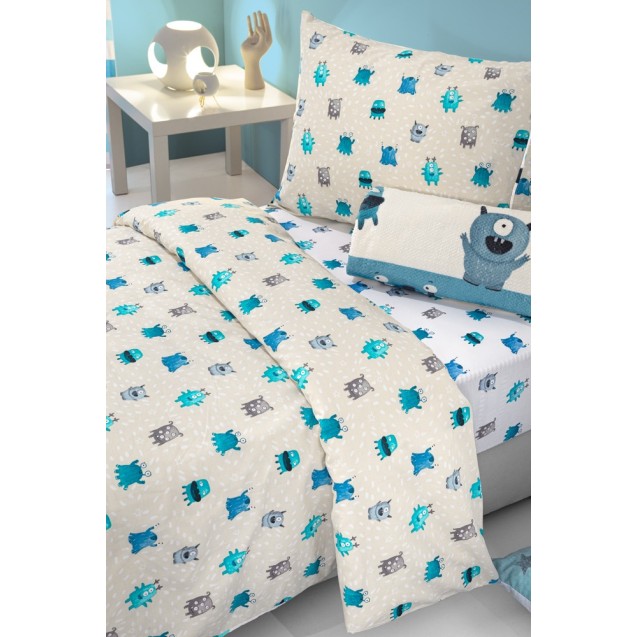 Σετ Παιδικά Σεντόνια Μονά με Λάστιχο 3 Τεμαχίων...