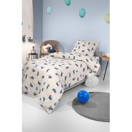 Σετ Παιδικά Σεντόνια Μονά με Λάστιχο 3 Τεμαχίων Saint Clair Pet Blue 100x200+28