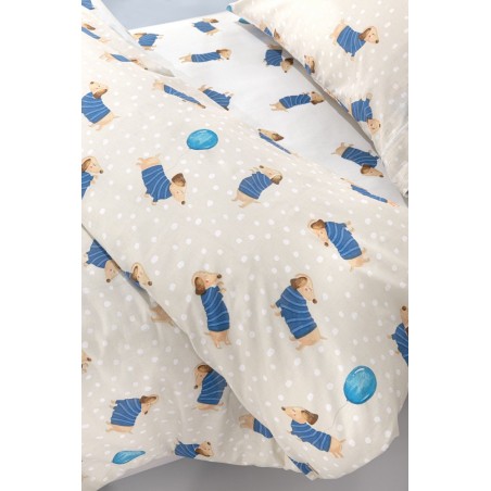 Σετ Παιδικά Σεντόνια Μονά με Λάστιχο 3 Τεμαχίων Saint Clair Pet Blue 100x200+28