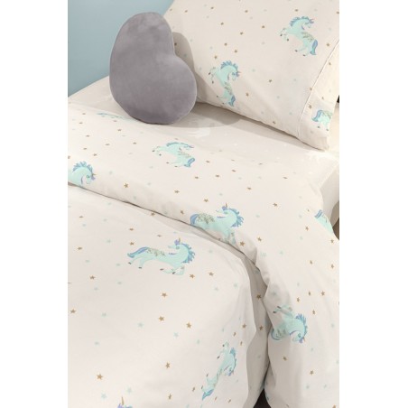 Σετ Παιδικά Σεντόνια Μονά με Λάστιχο 3 Τεμαχίων Saint Clair Pinto Aqua 100x200+28