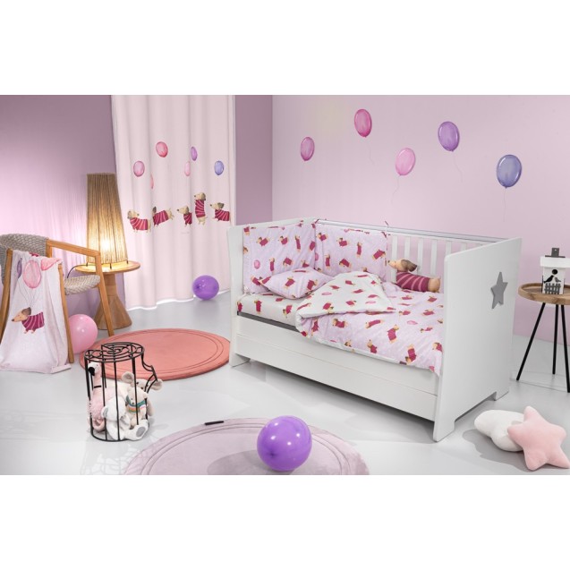 Σετ Κούνιας 3 Τεμαχίων Saint Clair Pet Fuchsia