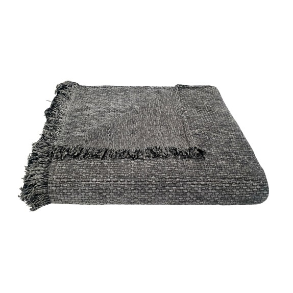 Ριχτάρι Πολυθρόνας ΚΟΜΒΟΣ Chenille Ψάθα Light Grey 180x180