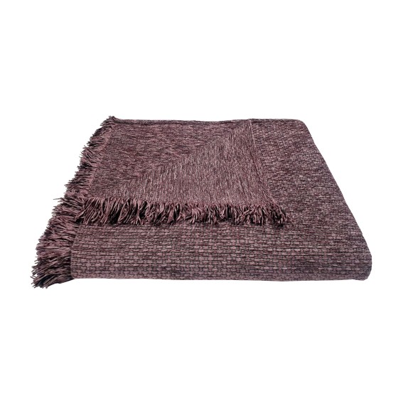 Ριχτάρι Διθέσιου ΚΟΜΒΟΣ Chenille Ψάθα Lilac 180x240