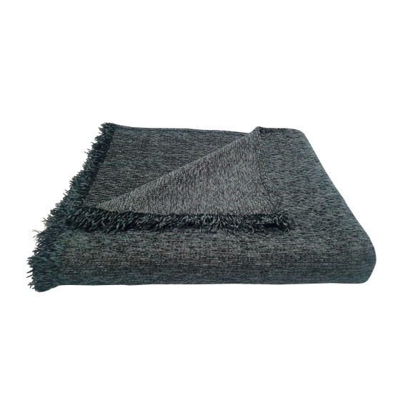 Ριχτάρι Διθέσιου ΚΟΜΒΟΣ Chenille Ψάθα Sky Grey 180x240