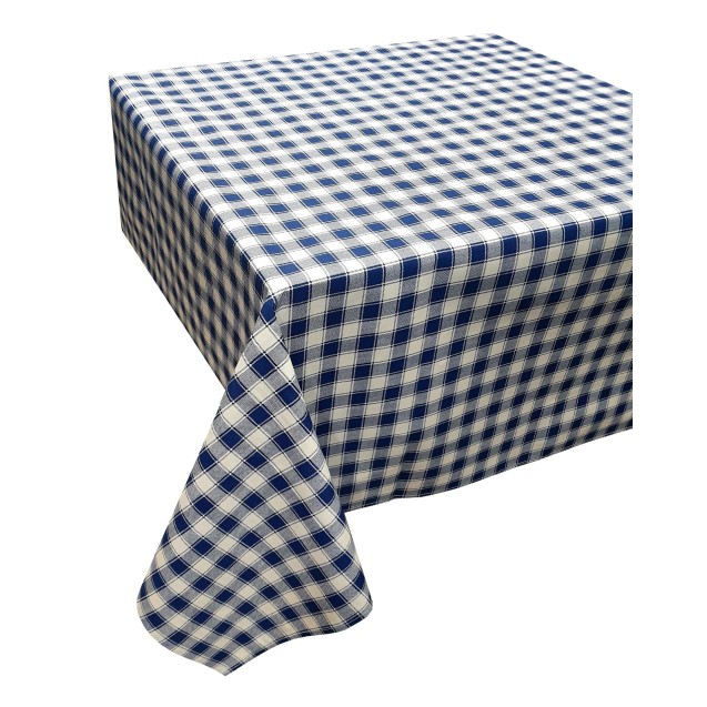 Τραπεζομάντηλο ΚΟΜΒΟΣ Καρό Design-1 Blue 140x140