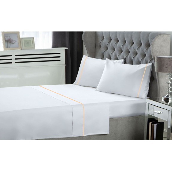 Σετ Σεντόνια King Size 4 Τεμαχίων Le Blanc Φυτίλι...