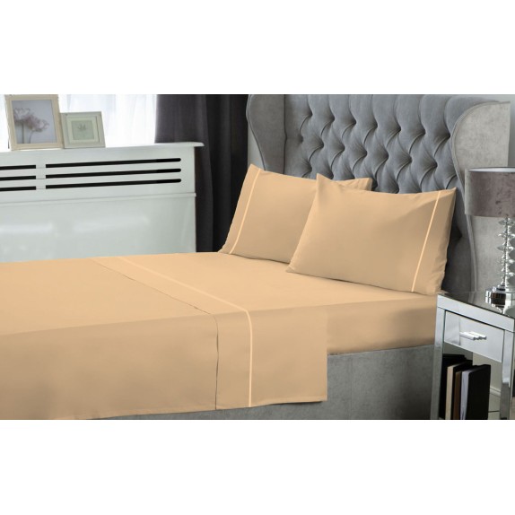 Σετ Σεντόνια King Size 4 Τεμαχίων Le Blanc Φυτίλι...