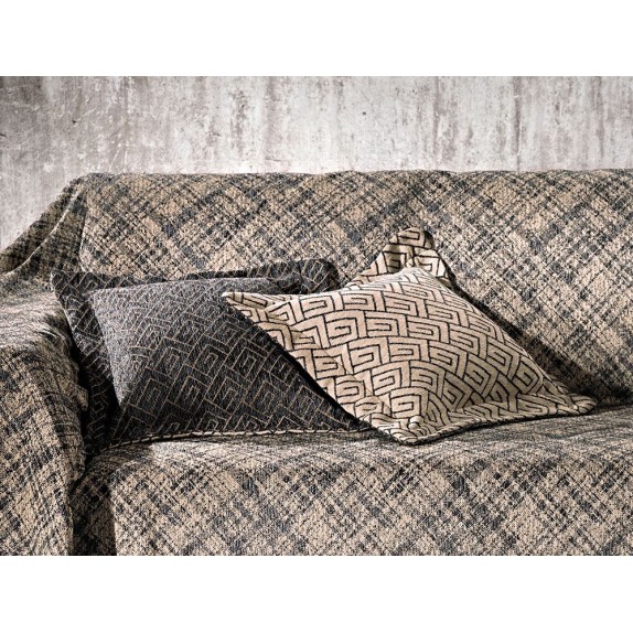 Διακοσμητική Μαξιλαροθήκη Amka Blue Black 45x45