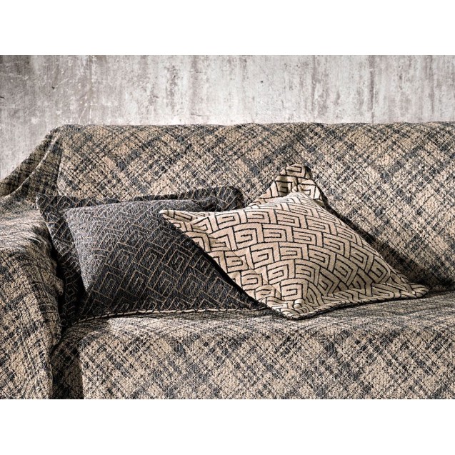 Διακοσμητική Μαξιλαροθήκη Amka Blue Black 45x45