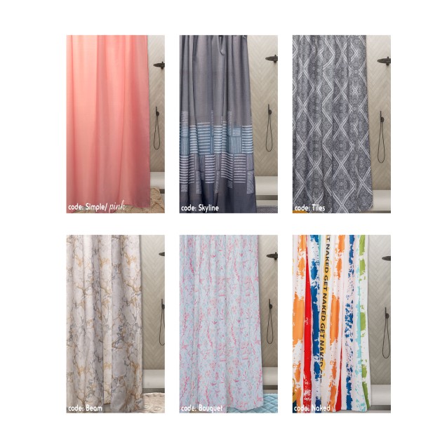 Σετ Μπάνιου Palamaiki Combo 3 Κουρτινα Skyline