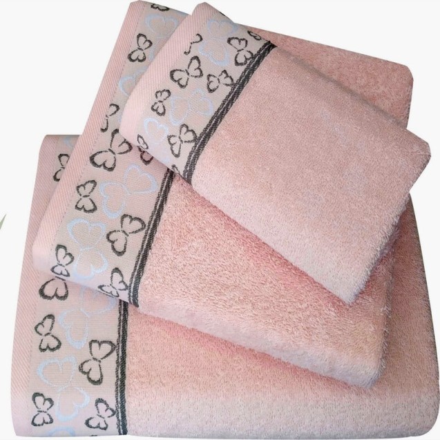 Πετσέτες Σετ Morven Πεταλουδες 2011 (Ροζ)