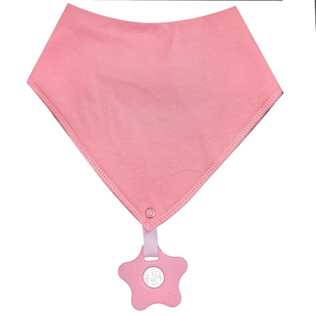 Σαλιαρα Με Μασητικό Morven 2142 (Ροζ)