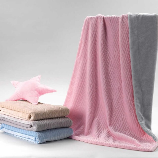 Κουβέρτα Fleece Κούνιας Morven Mimos G84 (Ροζ)