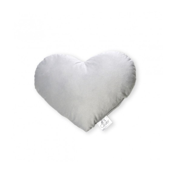 Baby Oliver Μαξιλάρι Διακ/Κο Καρδιά Βελουτέ Γκρι 36X31