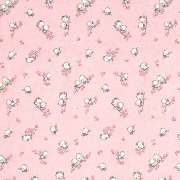  Πάνα Φανελένια Dimcol Birds 15 80Χ80 Pink