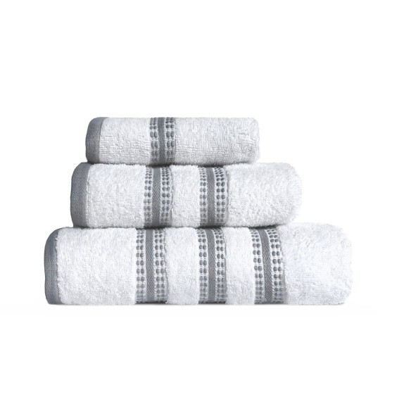 Σετ Πετσέτες 3 Τεμαχίων Nef-Nef Promise White