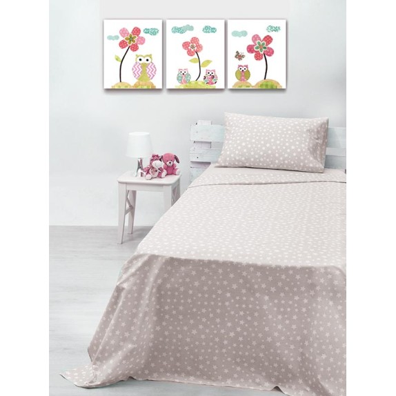 Σετ Σεντόνια Sunshine Home cotton feelings 22 Grey Μονό...