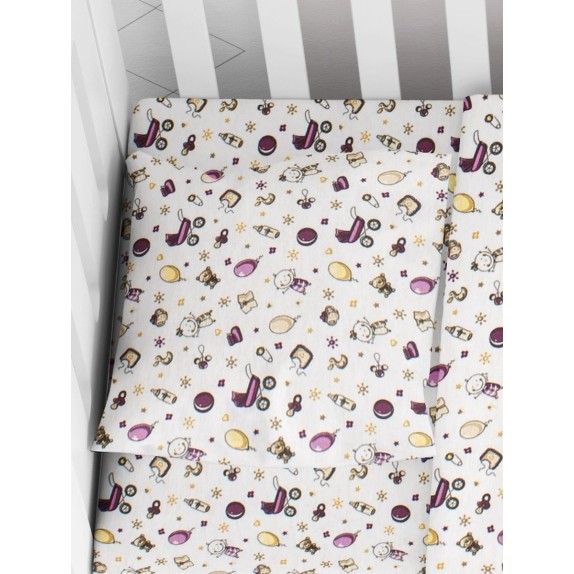 Βρεφική Μαξιλαροθήκη Φανελένια Dimcol Baby 01 35Χ45 