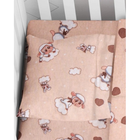 Βρεφική Μαξιλαροθήκη Φανελένια Dimcol Προβατάκι 07 35Χ45...