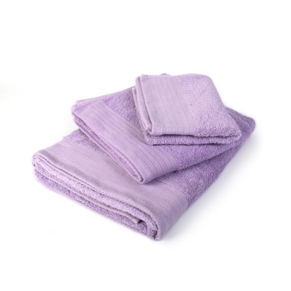 Σετ Πετσέτες 3 Τεμαχίων Dimcol Πενιε 500 Gsm Μωβ 