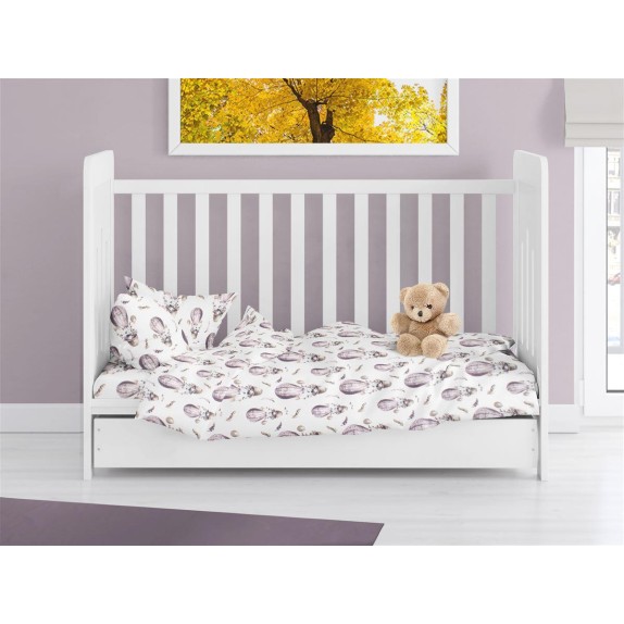 Παπλωματοθήκη Φανελένια Κούνιας Dimcol Hot Air Balloon 78...