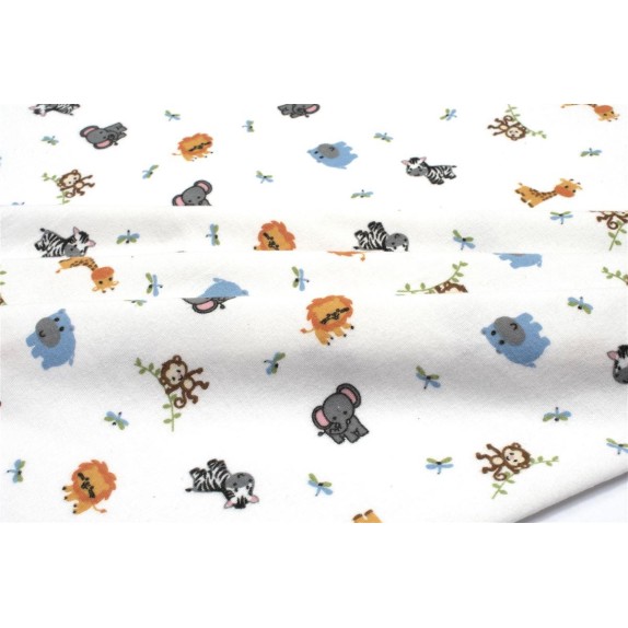 Σεντόνι Λίκνου Φανελένιο Dimcol Zoo 29 80X110 White 