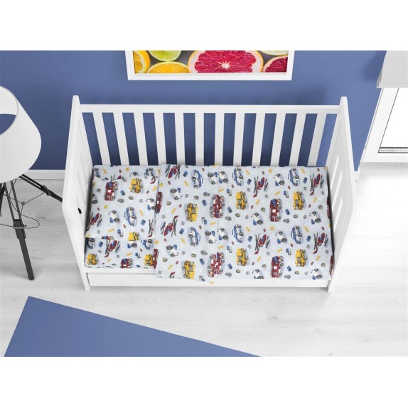 Σετ Σεντόνια Κούνιας Φανελένια 3 Τεμαχίων Dimcol Toys 46...