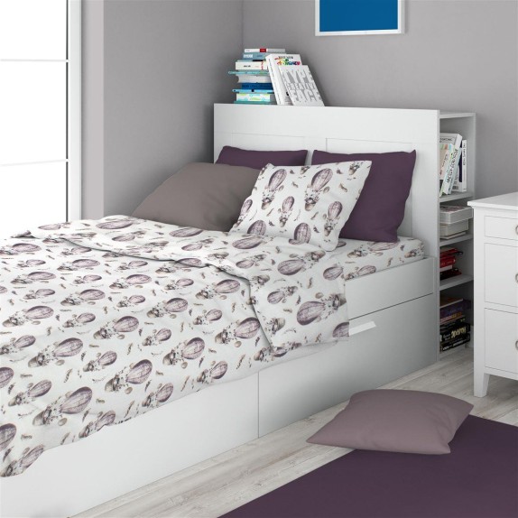 Σετ Παιδικά Σεντόνια Φανελένια Μονά 3 Τεμαχίων Dimcol Hot...