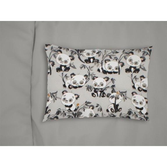 Παιδική Μαξιλαροθήκη Φανελένια Dimcol Panda Bear 96 50X70...