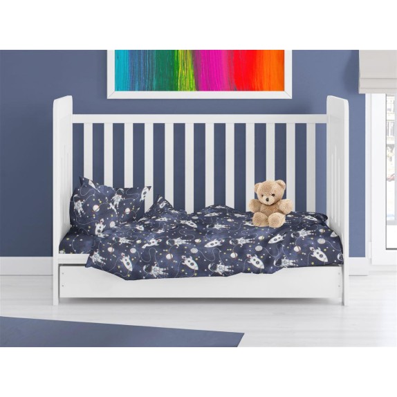 Παπλωματοθήκη Φανελένια Κούνιας Dimcol Galaxy Travel 90...