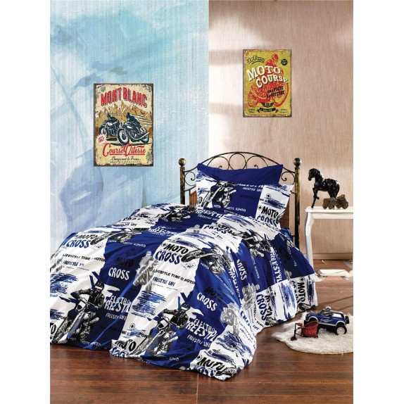 Παπλωματοθήκη Μονή Dimcol Motocross 289 160X240 Blue 
