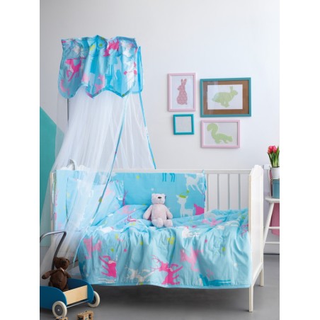 Σετ Κούνιας Palamaiki 7 Τεμαχίων Baby Satin Bs7012