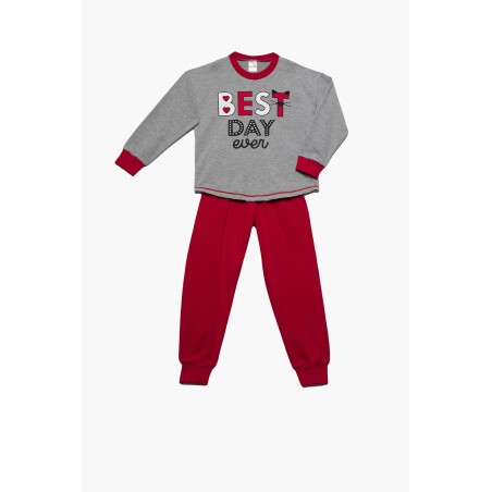 Πυτζάμα Παιδική Minerva Best Day Ever Γκρι 61898-023 Μέγεθος - No10