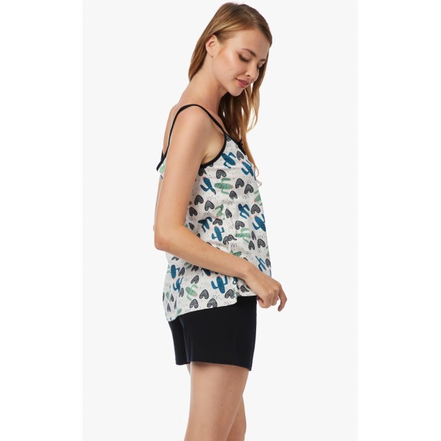 Πυτζάμα Γυναικεία Καλοκαιρινή Minerva Cactus...