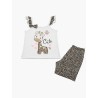Πυτζάμα Βρεφική Καλοκαιρινή Minerva Cactus-Giraffe Λευκό 61932-002 Μέγεθος - No2