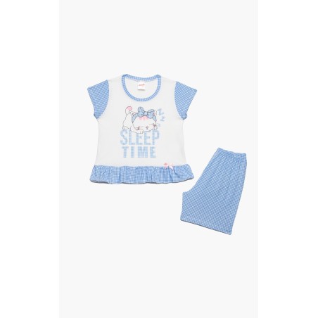 Πυτζάμα Βρεφική Καλοκαιρινή Minerva Sleep Time Λευκό 61933-005 Μέγεθος - No2