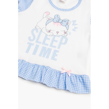 Πυτζάμα Βρεφική Καλοκαιρινή Minerva Sleep Time Λευκό 61933-005 Μέγεθος - No2