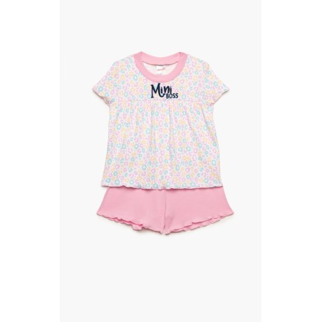 Πυτζάμα Βρεφική Καλοκαιρινή Minerva Mini Boss Ροζ-Σιέλ 61934-127 Μέγεθος - No4