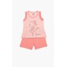 Πυτζάμα Βρεφική Καλοκαιρινή Minerva Dance Puppy Pink Coral 61936-020 Μέγεθος - No1