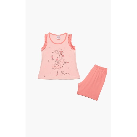 Πυτζάμα Βρεφική Καλοκαιρινή Minerva Dance Puppy Pink...