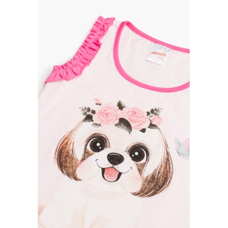 Πυτζάμα Βρεφική Καλοκαιρινή Minerva Dance Puppy Φούξια 61936-157 Μέγεθος - No3