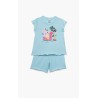 Πυτζάμα Βρεφική Καλοκαιρινή Minerva Summer Party Σιέλ 61937-181 Μέγεθος - No2