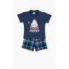 Πυτζάμα Βρεφική Καλοκαιρινή Minerva Summer Vibes Μπλε Ραφ 61941-107 Μέγεθος - No3