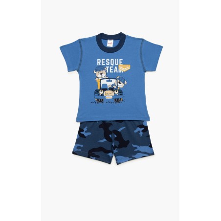 Πυτζάμα Βρεφική Καλοκαιρινή Minerva Resque Team Μπλε 61942-550 Μέγεθος - No2