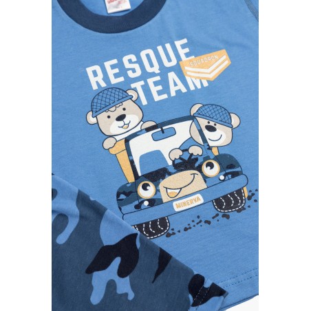 Πυτζάμα Βρεφική Καλοκαιρινή Minerva Resque Team Μπλε 61942-550 Μέγεθος - No2