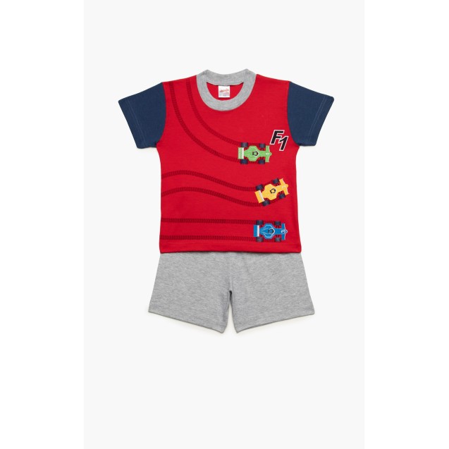 Πυτζάμα Βρεφική Καλοκαιρινή Minerva F1 Cars...