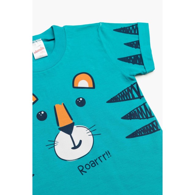 Πυτζάμα Βρεφική Καλοκαιρινή Minerva Tiger Roar...