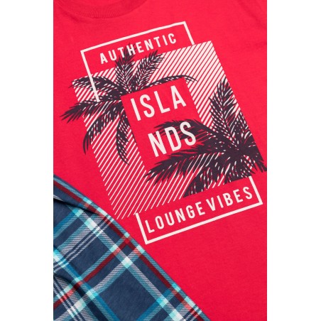 Πυτζάμα Παιδική Καλοκαιρινή Minerva Islands Κόκκινο 61947-118 Μέγεθος - No6