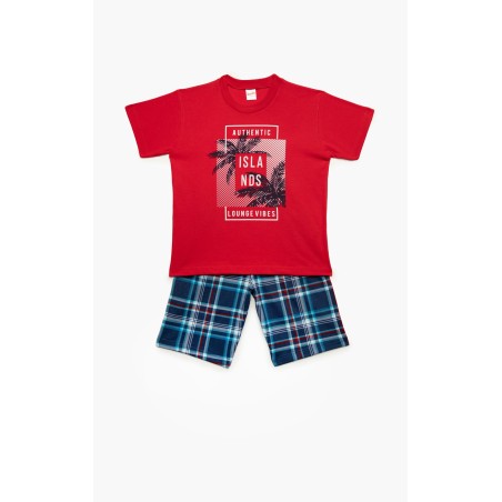 Πυτζάμα Παιδική Καλοκαιρινή Minerva Islands Κόκκινο 61947-118 Μέγεθος - No10